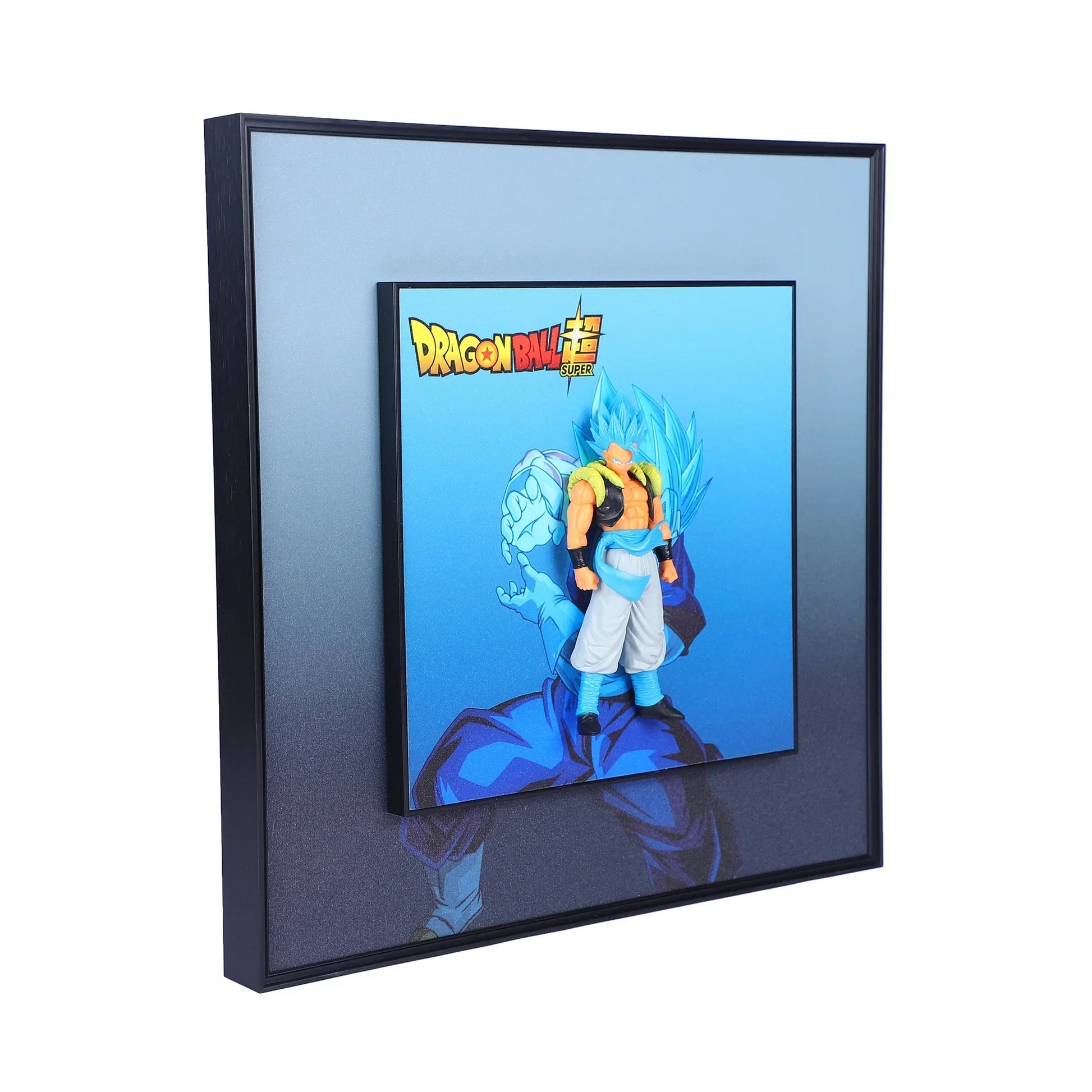 3D Blue Gogeta Dragon Ball Z Decorative Wall Frame – 40x40 cm | Dynamic Super Saiyan Wall Art for Anime Lovers & Collectors - Jaiman Toys