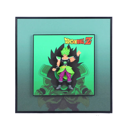 3D Broly From Dragon Ball Decorative Wall Frames – 40x40 cm | Dynamic Superhero Wall Art for Collectors - Jaiman Toys