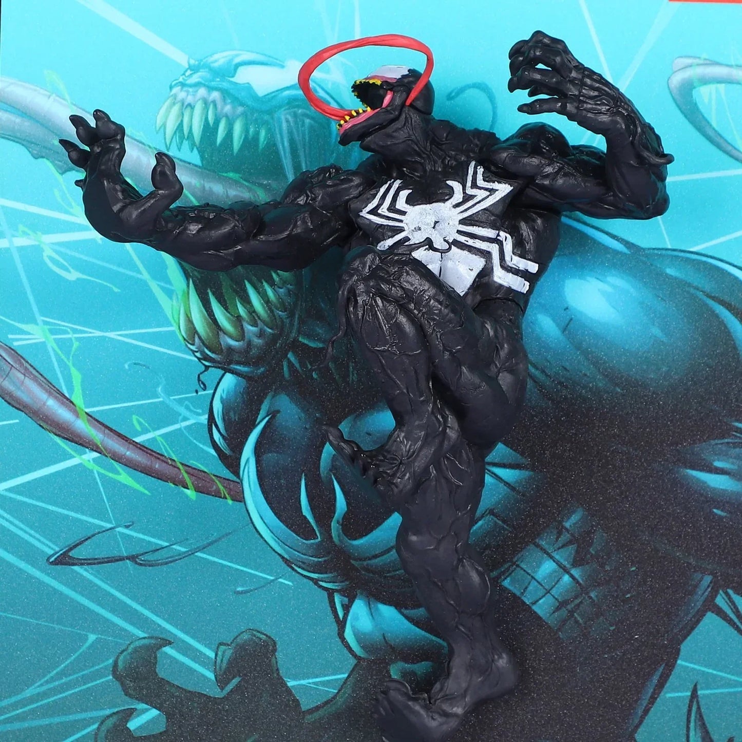3D Black Venom Action Figure Decorative Wall Frames – 40x40 cm | Dynamic Superhero Wall Art for Marvel Fans & Collectors | Premium Decor & Powerful Gift for Avengers Lovers - Jaiman Toys