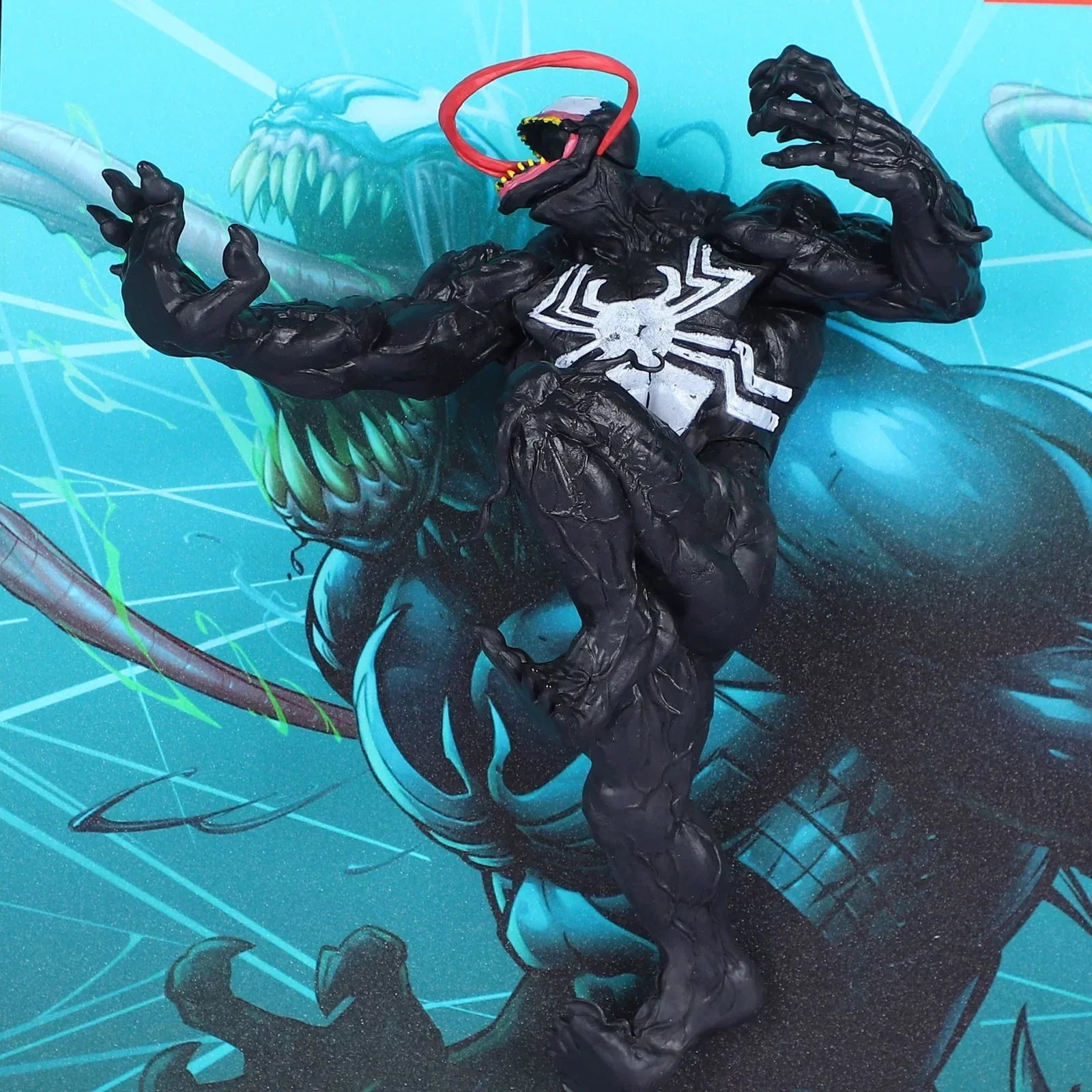 3D Black Venom Action Figure Decorative Wall Frames – 40x40 cm | Dynamic Superhero Wall Art for Marvel Fans & Collectors | Premium Decor & Powerful Gift for Avengers Lovers - Jaiman Toys
