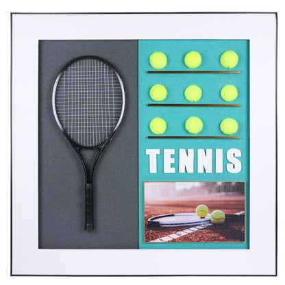 3D Tennis Racket with Tennis Ball 55x28 cm Decorative Wall Frame – Elevate Your Space with Sporting Elegance - Jaiman Toys