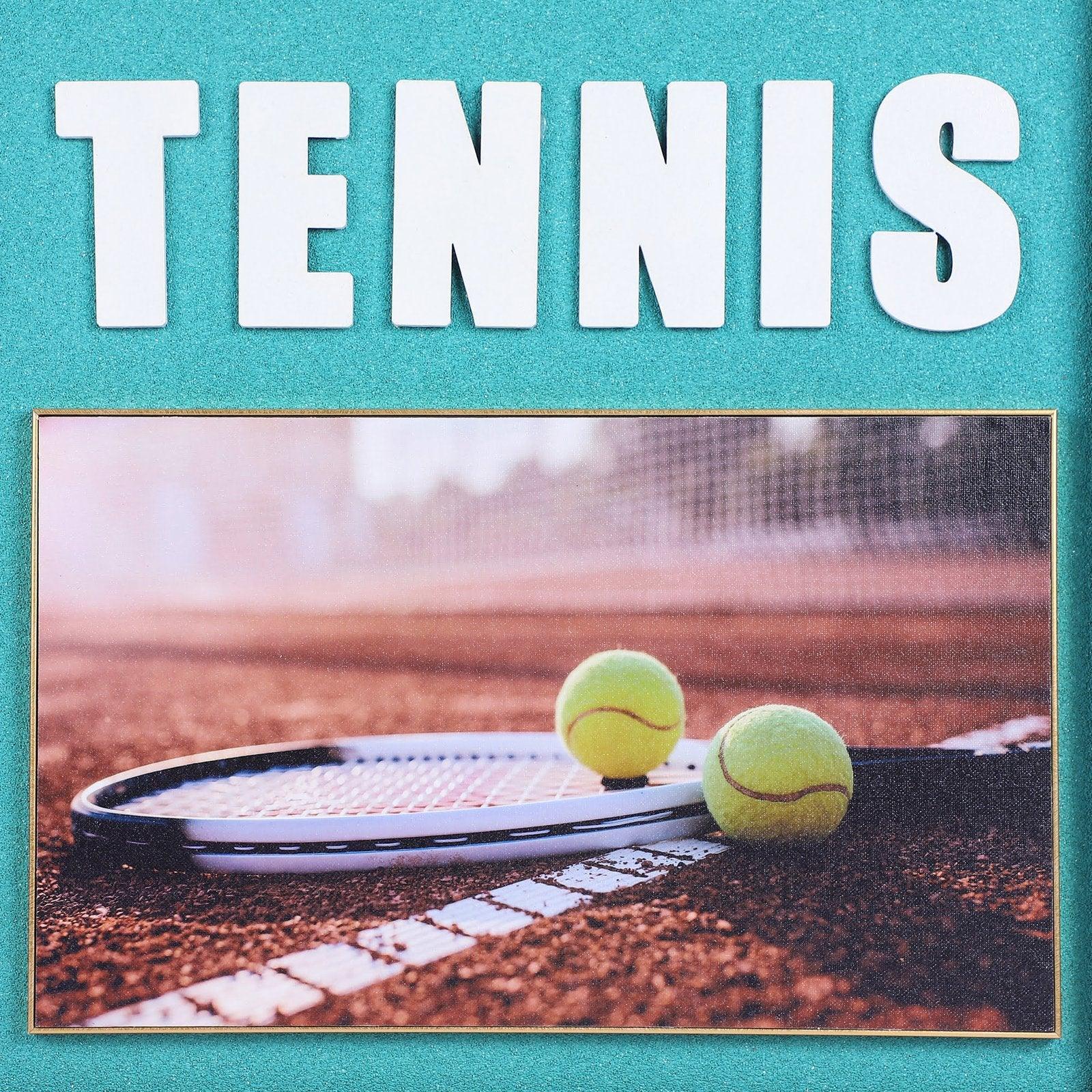 3D Tennis Racket with Tennis Ball 55x28 cm Decorative Wall Frame – Elevate Your Space with Sporting Elegance - Jaiman Toys