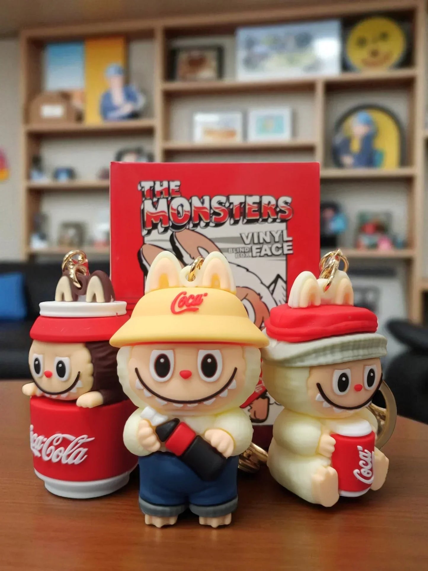 Labubu x Coca-Cola "The Monsters" Surprise Blind Box Keychain – Vinyl Face Mini Anime Figure 1 Random Piece) - Jaiman Toys
