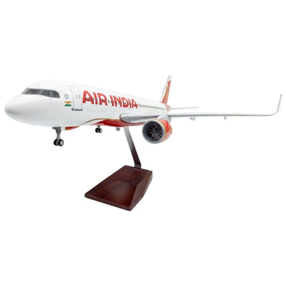 Air India A320 Red 1:180 Scale Diecast Aeroplane Display Model with LED Light | Premium Aircraft Replica with Display Stand