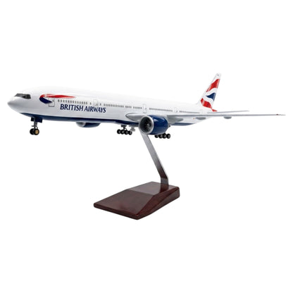 British Airways 777 1:157 Scale Diecast Aeroplane Display Model with LED Light | Premium Aircraft Replica with Display Stand