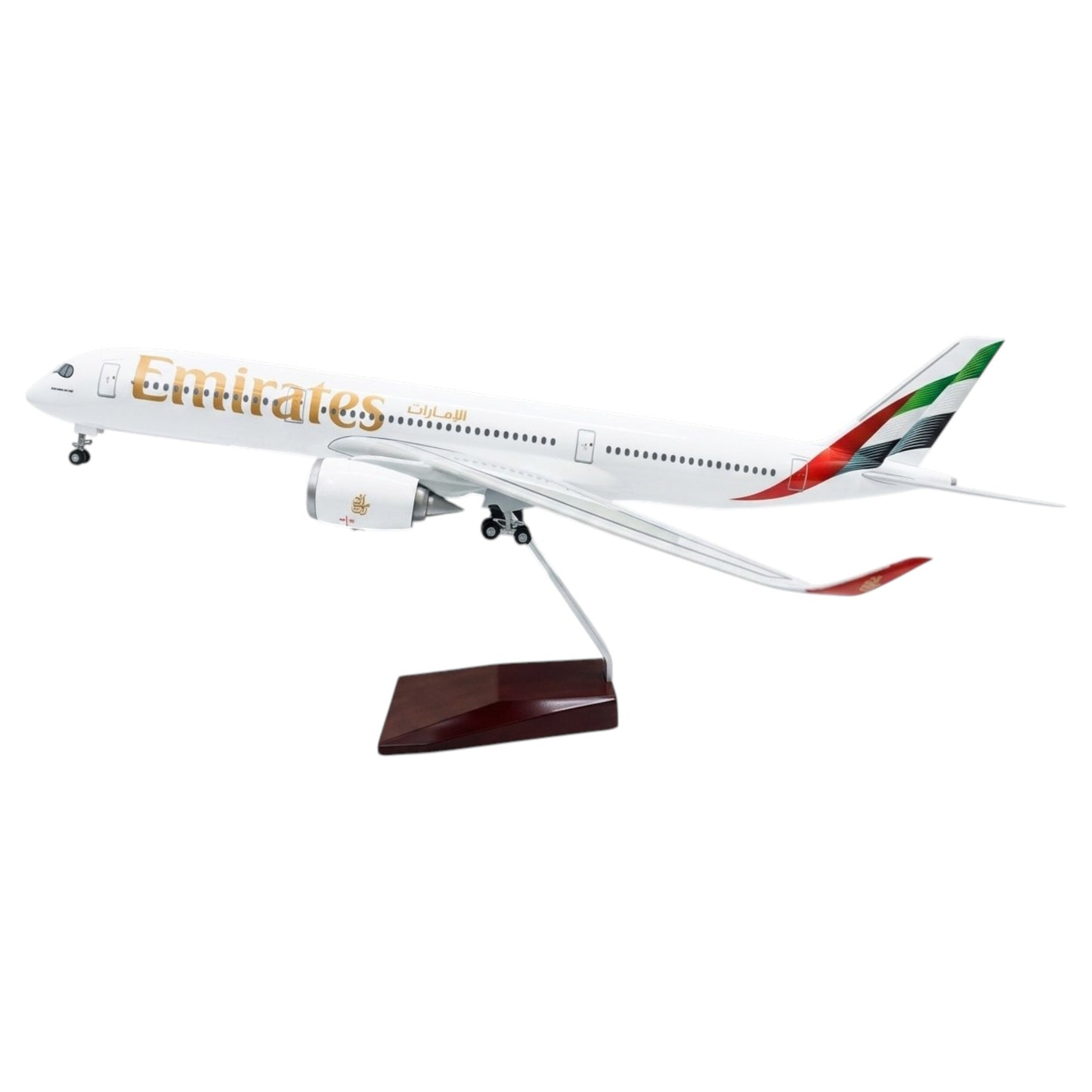 A350 UAE Emirates New 1:142 Scale Diecast Aeroplane Display Model with LED Light | Premium Aircraft Replica with Display Stand