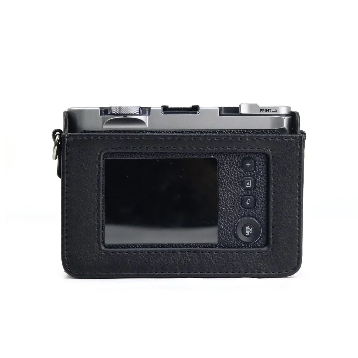 Sleek Protection For Mini Evo : Black PU Leather Case for Fujifilm Instax Mini EVO! - Jaiman Toys