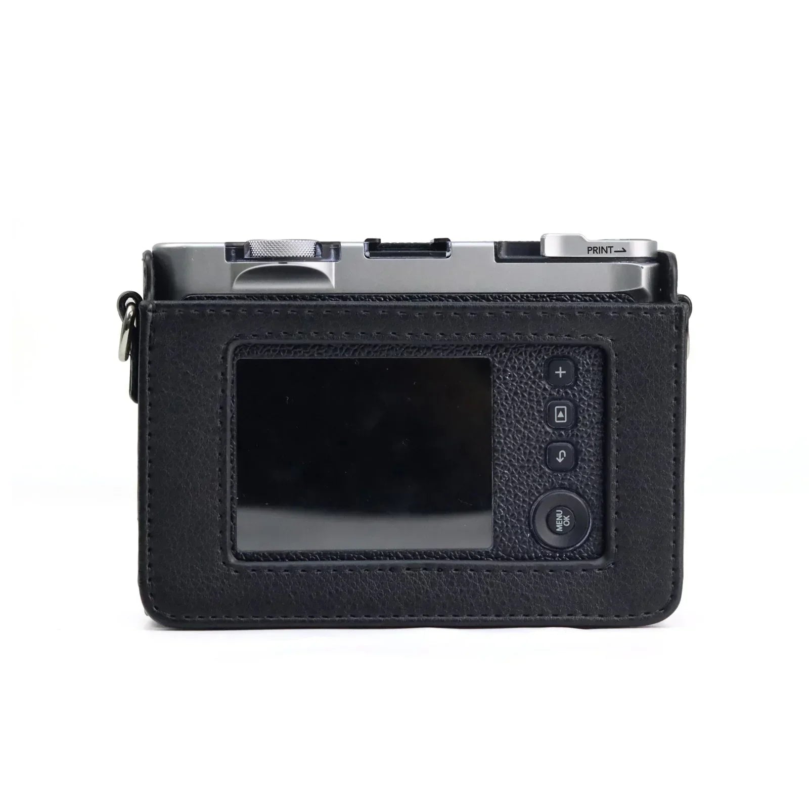 Sleek Protection For Mini Evo : Black PU Leather Case for Fujifilm Instax Mini EVO! - Jaiman Toys