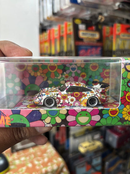 Flame 1:64 Porsche RWB 993/964 Luminous Sunflower Die-Cast Model Car | Premium Rauh-Welt Collectible