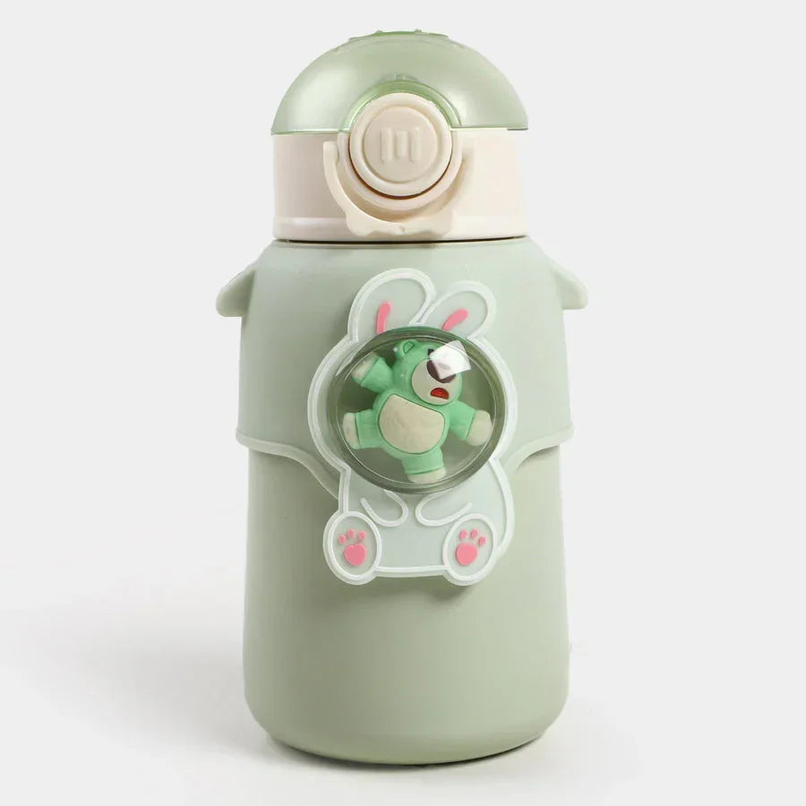 Happy Baby Bear Stainless Steel Water Bottle For Kids 600 ML (Green) - Jaiman Toys