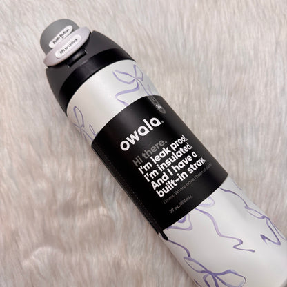 Owala FreeSip Insulated Stainless Steel Water Bottle 27oz. / 800ml – Leak-Proof Travel Bottle with Built-in Straw (Pack of 1)