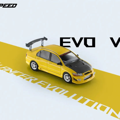 Fast & Speed 1:64 Scale Mitsubishi Lancer EVO VII – Yellow | Diecast Car Model
