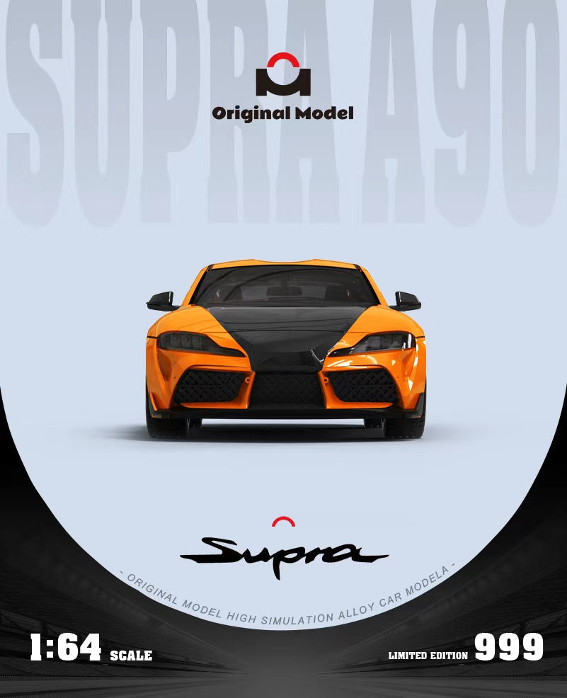 Original Model 1:64 Toyota GR Supra Orange F&F Edition Diecast Model Car | Premium Collectible with Figurine