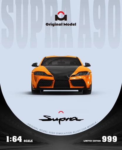 Original Model 1:64 Toyota GR Supra Orange F&F Edition Diecast Model Car | Premium Collectible with Figurine
