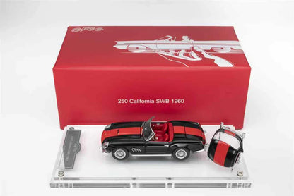 GFCC 1:64 Scale 1960 SWB Ferrari 250GT California Red and Black Limited Edition Convertible Diecast Car Model - Jaiman Toys