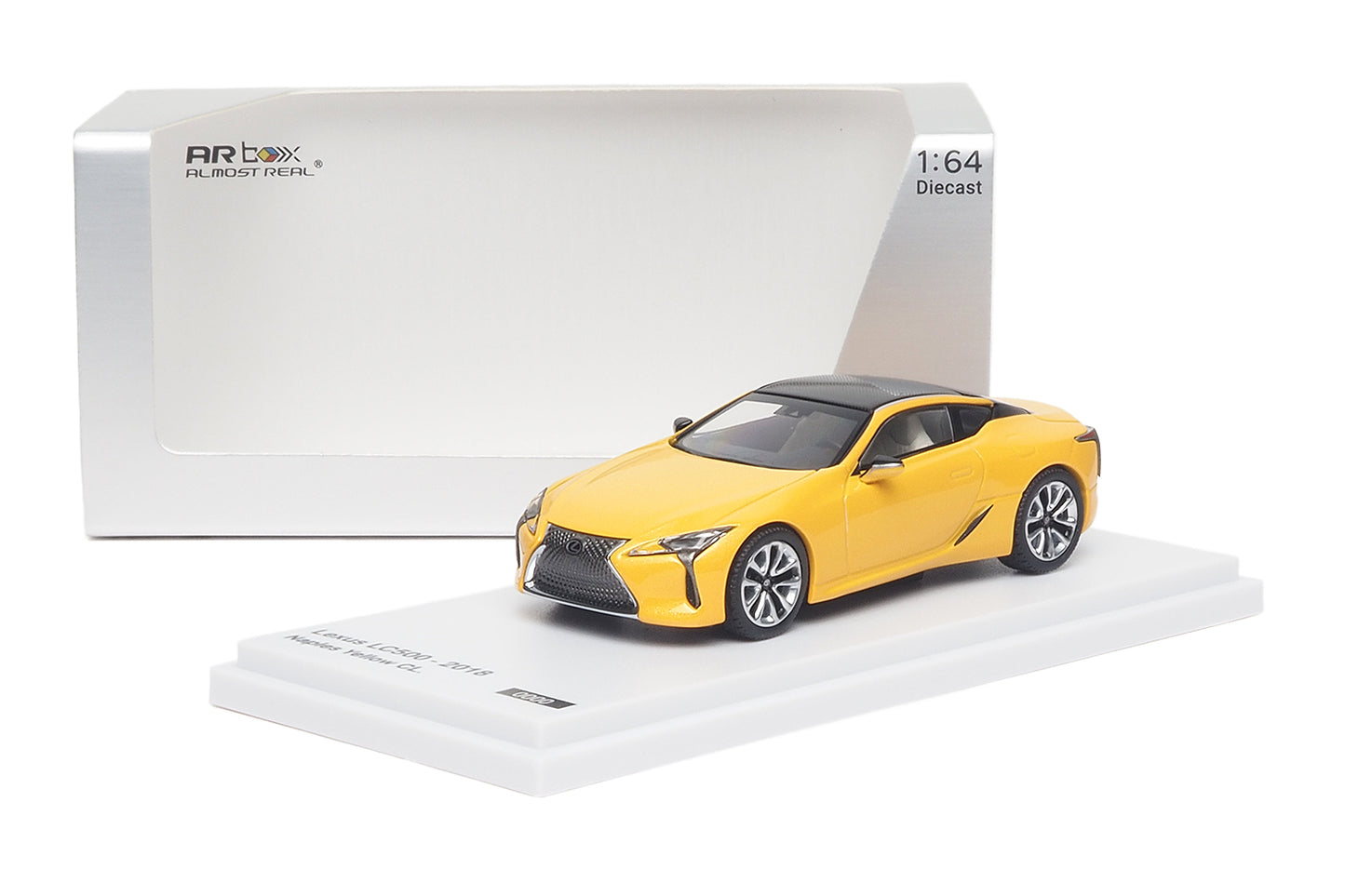AR Box 1:64 Lexus LC500 2018 Die-Cast Model Car | Premium Luxury Coupe Collectible with Display Base | 2 Variants