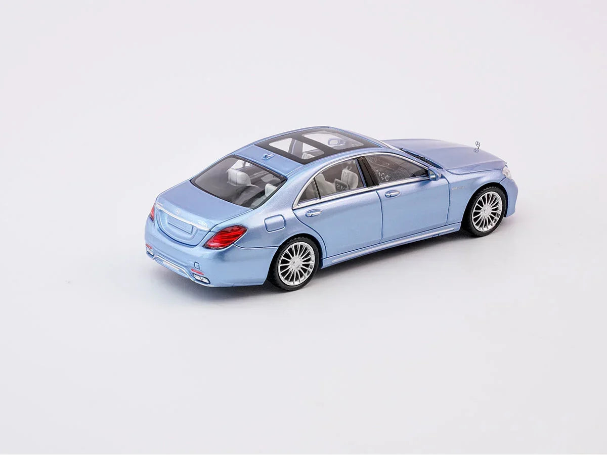 King Model 1:64 Mercedes-Benz S65 AMG Luxury Sedan Diecast Model Car – Metallic Blue