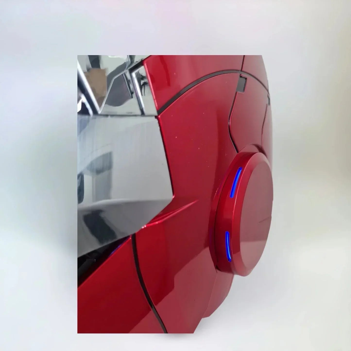 Iron Man MK5 1:1 Helmet Silver Edition with Voice Control | Wearable LED Light Helmet | Collector & Cosplay Replica