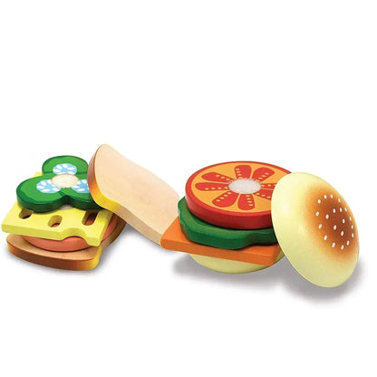 Melissa and Doug Sandwich Making Set - Wooden Play Food - Jaiman Toys