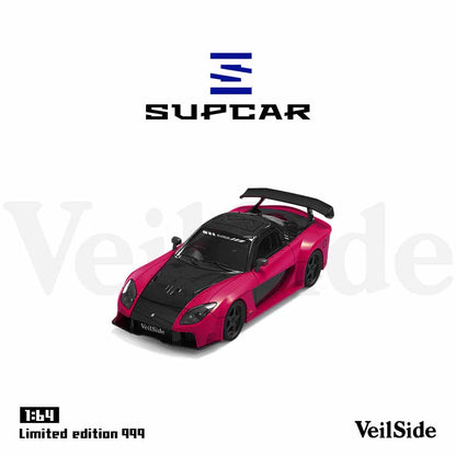 SUPCAR 1:64 Mazda RX-7 VeilSide Fortune Diecast Model Car | Premium JDM Collectible | Pink & Black