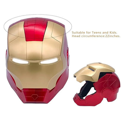 Iron Man LED Helmet Mask – Light-Up Eyes, 22” Ultimate Role-Play Costume for Kids & Adults - Jaiman Toys