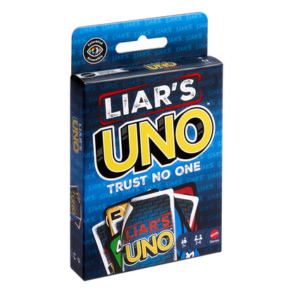 Mattel Games Liar’s UNO Card Game for Adults, Kids, Families, Parties & Game Nights, Travel Fun, Outwit Other Players with Bluffing & Trickery