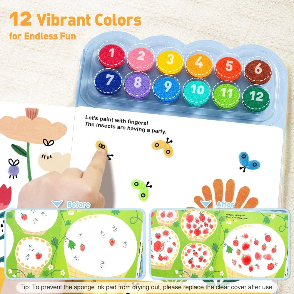 Jar Melo Finger Painting- A Lively Forest Book - Jaiman Toys