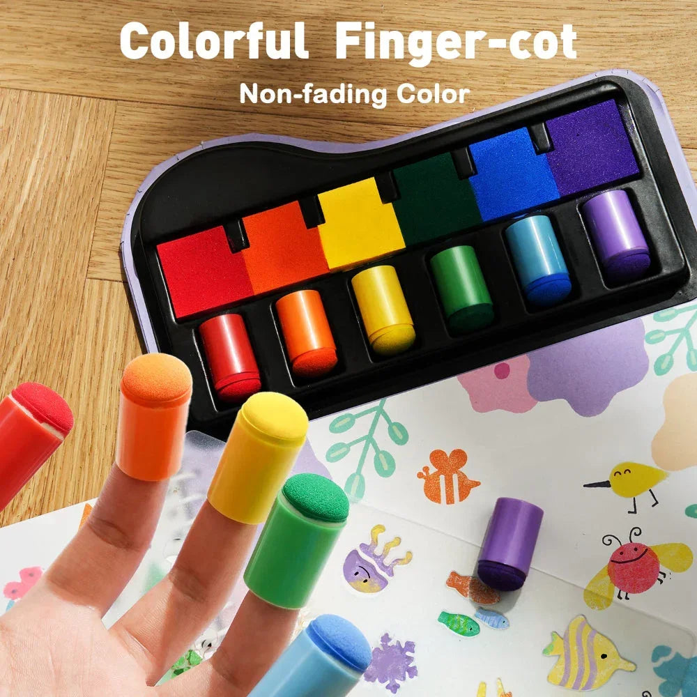Jar Melo Finger Painting Stamp Fun Book - Jaiman Toys
