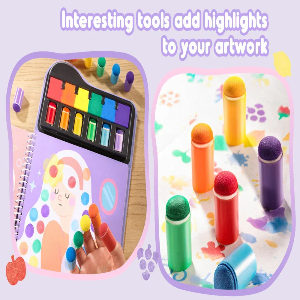 Jar Melo Finger Painting Stamp Fun Book - Jaiman Toys