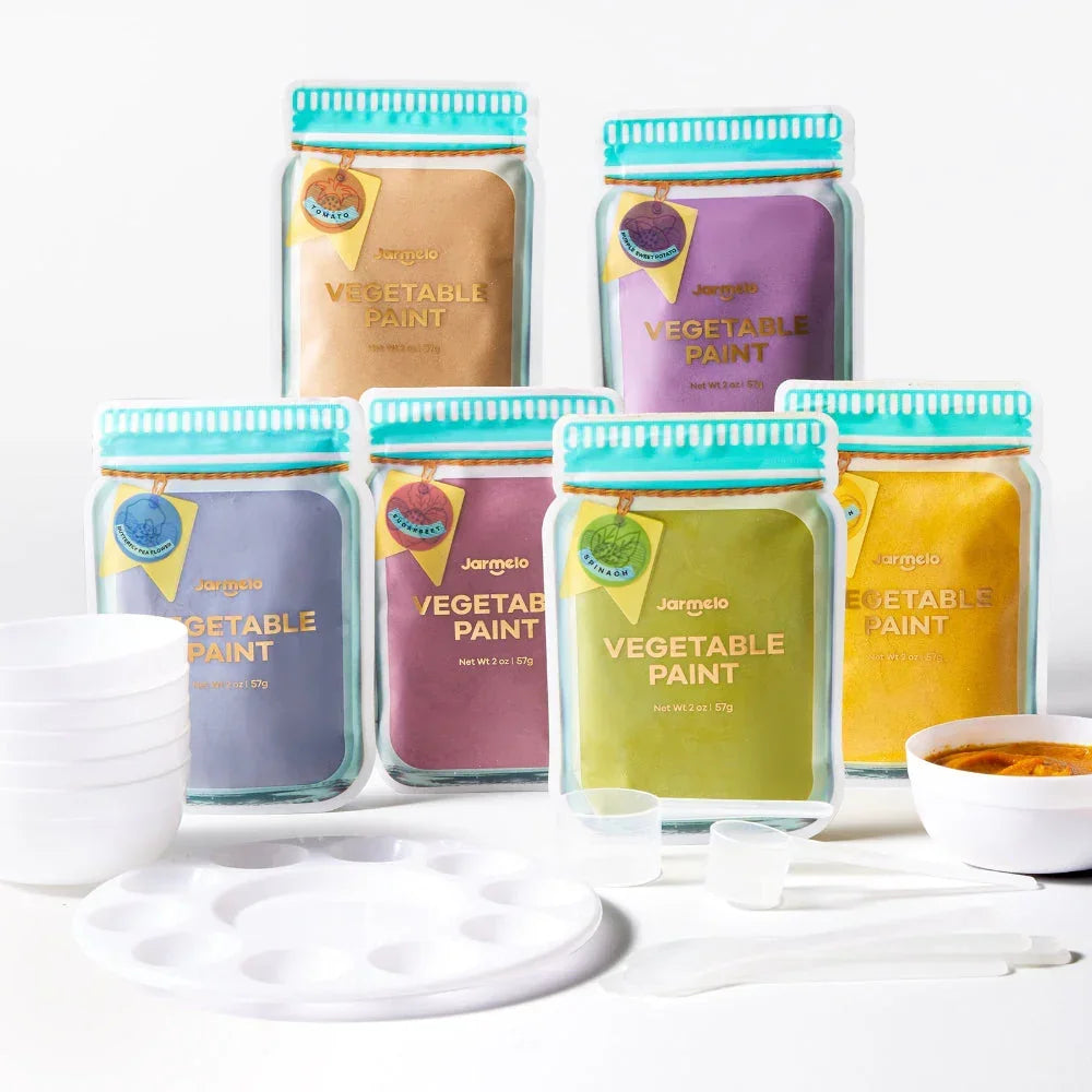 Jar Melo Vegetable Powder Paints- 6 Colors - Jaiman Toys