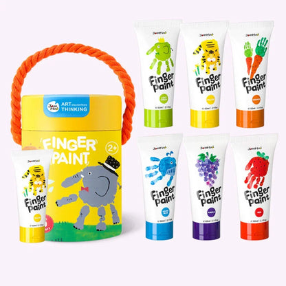Jar Melo Washable Finger Paint Colors Set - Jaiman Toys