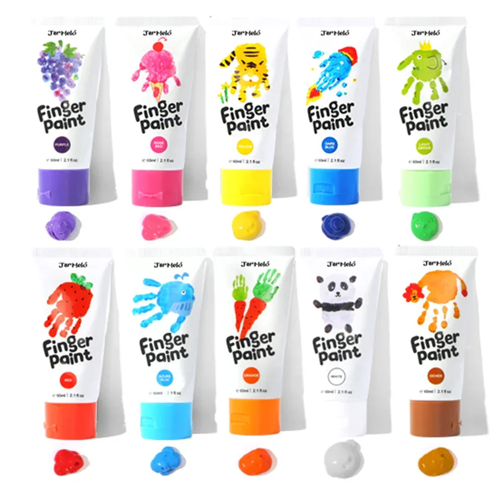 Jar Melo Washable Finger Paint Colors Set - Jaiman Toys