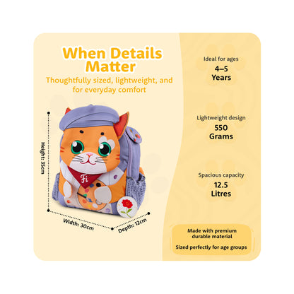 Filli & Me Artist Filli HugBag | 12.5L Kids Backpack for Kindergarten (4–5 Years) | Lightweight School & Travel Bag
