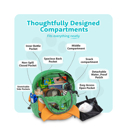 Filli & Me Farmer Filli HugBag | 12.5L Kids Backpack for Kindergarten (4–5 Years) | Lightweight School & Travel Bag