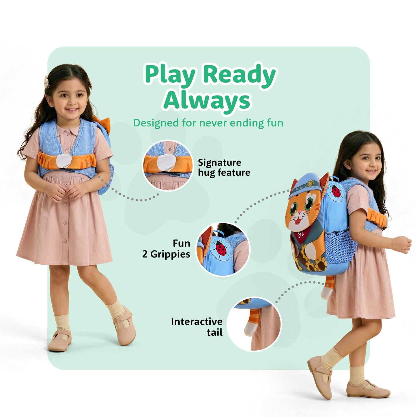 Filli & Me Gardener Filli HugBag | 12.5L Kids Backpack for Kindergarten (4–5 Years) | Lightweight School & Travel Bag