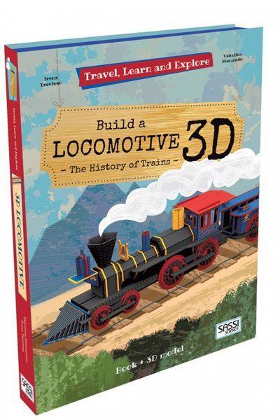Travel Learn & Explore: Build a Locomotive - 3D - The History of Trains Book by Valentina Manuzzato - Jaiman Toys