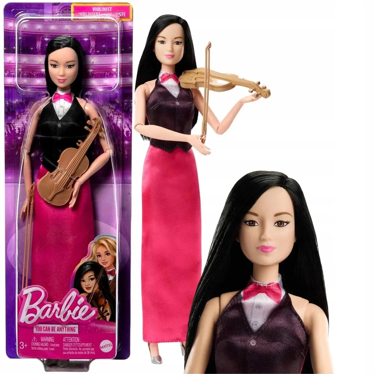 Melodies of the East: Asian Barbie Doll, Virtuoso Violinist with Violin and Bow - Jaiman Toys