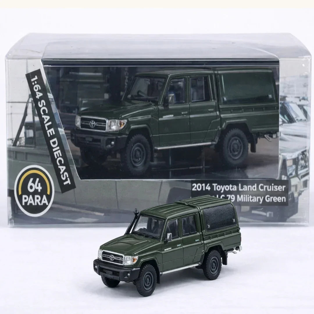 PARA64 1:64 Toyota Land Cruiser LC79 Military Green Diecast Model – Off-Road Utility Truck Collectible