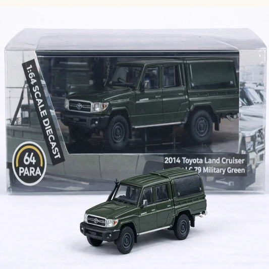 PARA64 1:64 Toyota Land Cruiser LC79 Military Green Diecast Model – Off-Road Utility Truck Collectible