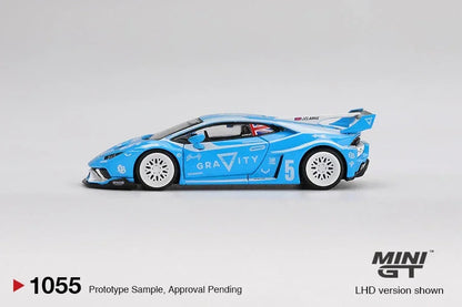 Mini GT 1:64 Duo Set LB★WORKS Lamborghini Huracán GT Gravity Blue + Toyota GR Supra Liberty Walk Red | Premium Diecast Collector Cars
