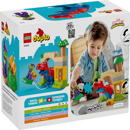 LEGO 10463 DUPLO Spidey Rex vs Green Goblin Dinosaur Set – Toddler Building Toy, 25 Pieces