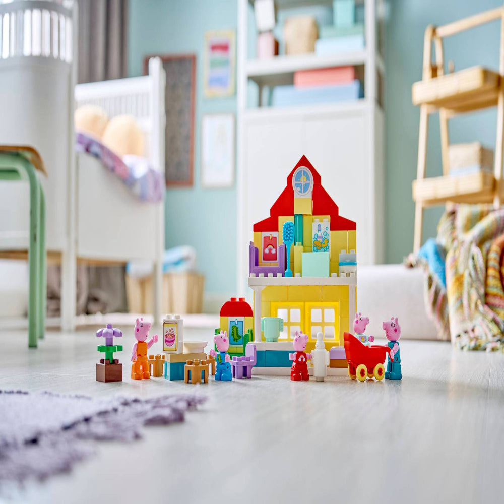LEGO 10467 DUPLO Peppa Pig Family House Building Set – Toddler Playset with Figures, 84 Pieces