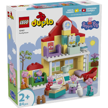 LEGO 10467 DUPLO Peppa Pig Family House Building Set – Toddler Playset with Figures, 84 Pieces