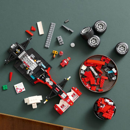 LEGO 11375 Icons Ferrari F2004 & Michael Schumacher Building Set – Formula 1 Collector Model, 735 Pieces