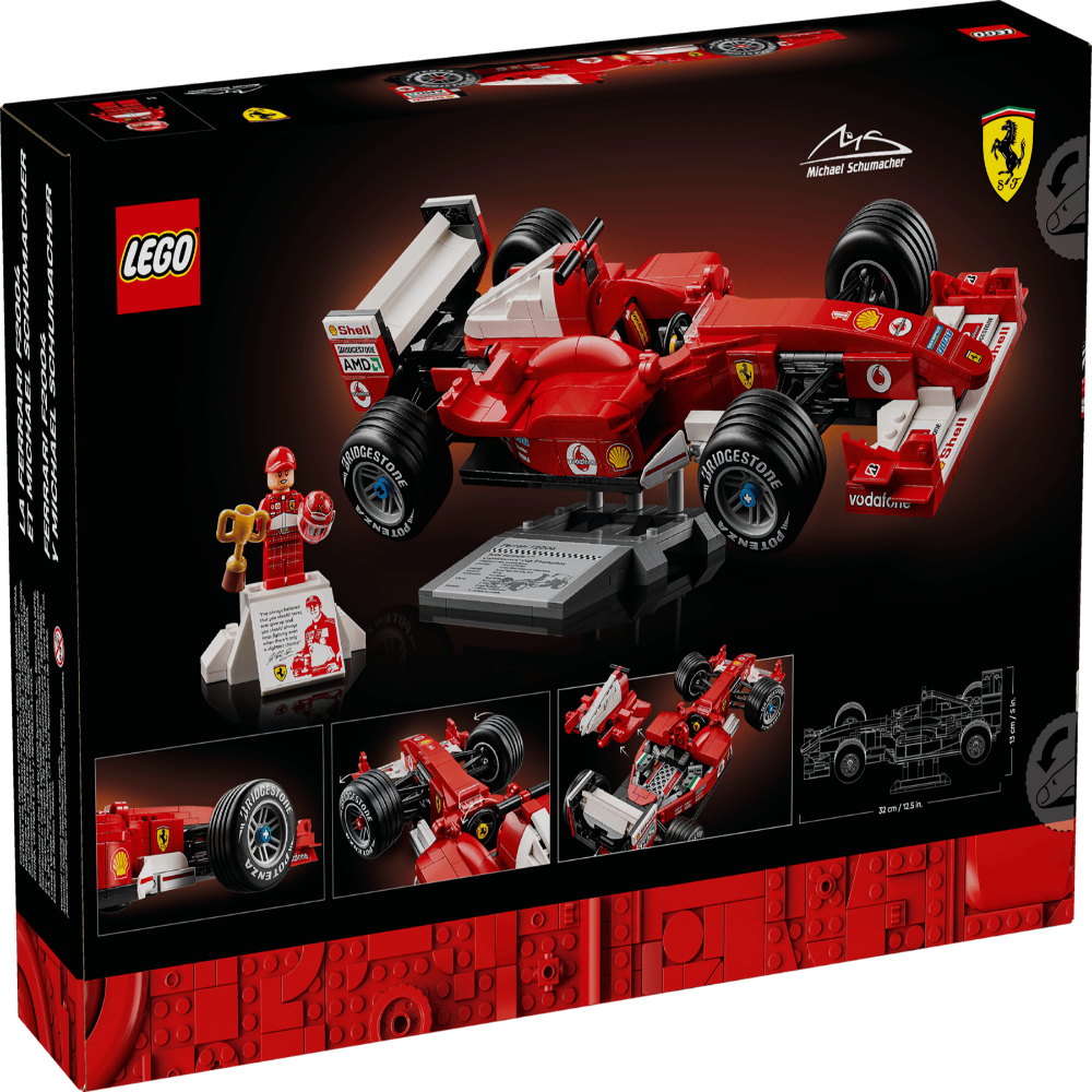 LEGO 11375 Icons Ferrari F2004 & Michael Schumacher Building Set – Formula 1 Collector Model, 735 Pieces