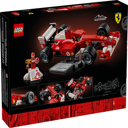 LEGO 11375 Icons Ferrari F2004 & Michael Schumacher Building Set – Formula 1 Collector Model, 735 Pieces