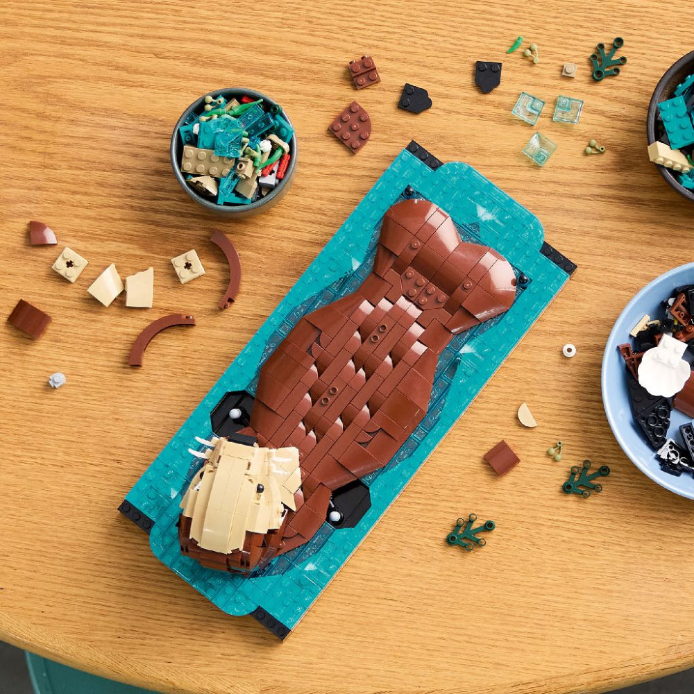 LEGO 21366 Ideas Floating Sea Otters Building Set – Wildlife Display Model, 1234 Pieces