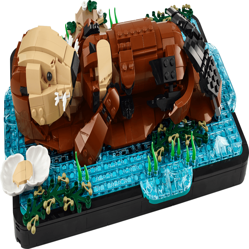 LEGO 21366 Ideas Floating Sea Otters Building Set – Wildlife Display Model, 1234 Pieces