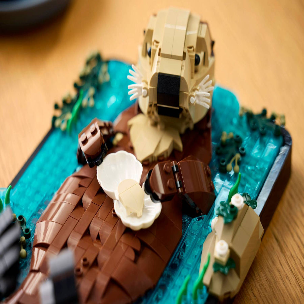 LEGO 21366 Ideas Floating Sea Otters Building Set – Wildlife Display Model, 1234 Pieces