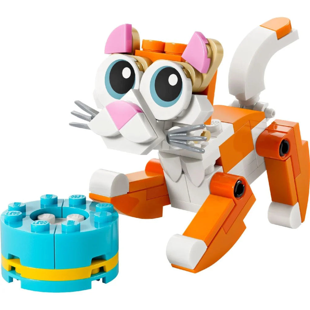 LEGO 30714 Creator 3-in-1 Orange Cat Building Set – 79 Pieces Animal Toy